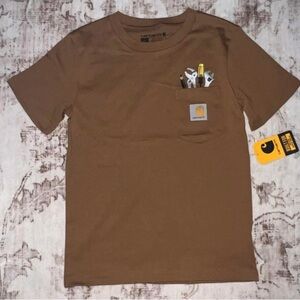 Carhartt Tan Pocket Tee with Logo Patch